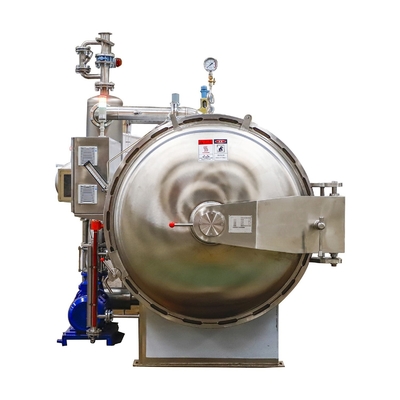3P Voltage Steam Water Cascading Retort Machine Sterilizer para indústria de processamento de alimentos