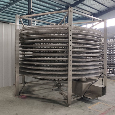 Máquina de congelação em espiral de camarão, peixe, queijo e peixe industrial IQF com um toque de tecla