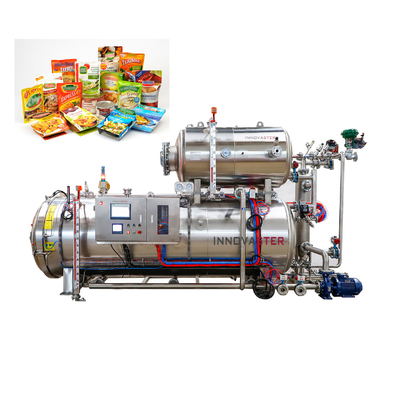Fácil de operar Máquina de retorta de vapor de aquecimento de água para refeições prontas para comer