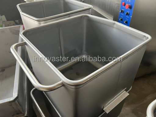 Trolley de transferência de material de roda de borracha fácil de mover e silenciosa para aço inoxidável 304