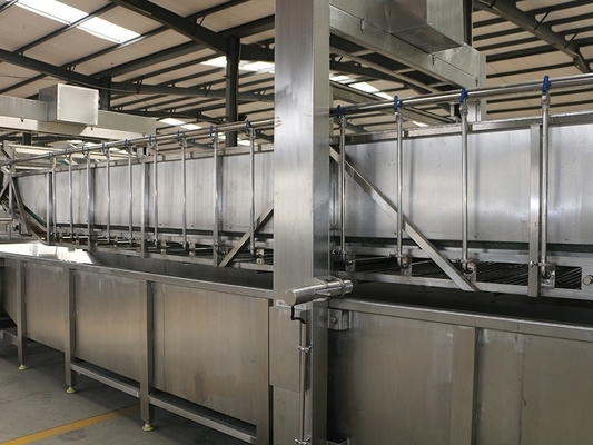 Máquina de descongelamento de produtos de peixe IQF com tensão personalizada e imersão automática em água