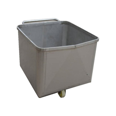 Carrinho de carnes de aço inoxidável com roda de borracha silenciosa para levantar carrinho de tambor