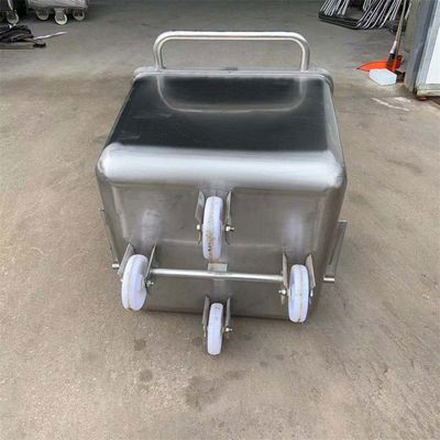 Carrinho de carnes de aço inoxidável com roda de borracha silenciosa para levantar carrinho de tambor