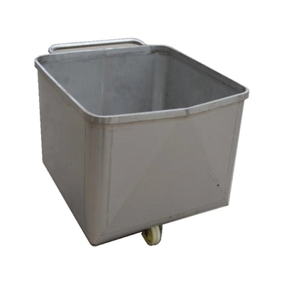 Roda de borracha silenciosa 200L de aço inoxidável Carrinho de carnes de carrinho de carrinho para processamento de alimentos