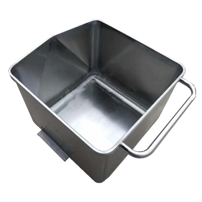 Roda de borracha silenciosa 200L de aço inoxidável Carrinho de carnes de carrinho de carrinho para processamento de alimentos